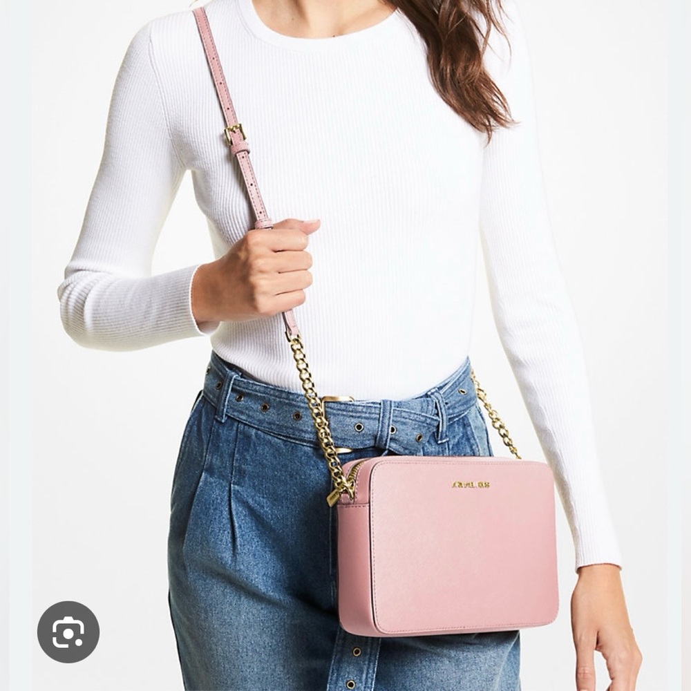 NWT | Michael Kors Jet Set Large Pink Crossbody Bag